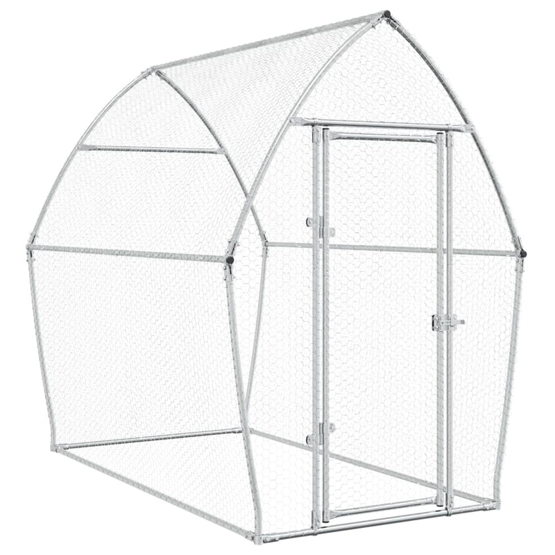 Chicken Cage Silver 200x105x182 cm Galvanised Steel