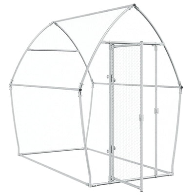 Chicken Cage Silver 200x105x182 cm Galvanised Steel