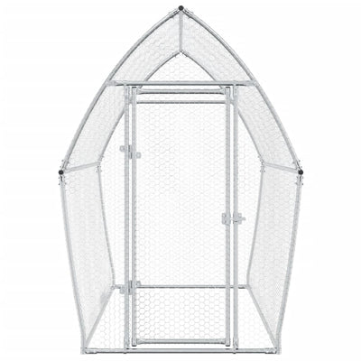 Chicken Cage Silver 200x105x182 cm Galvanised Steel