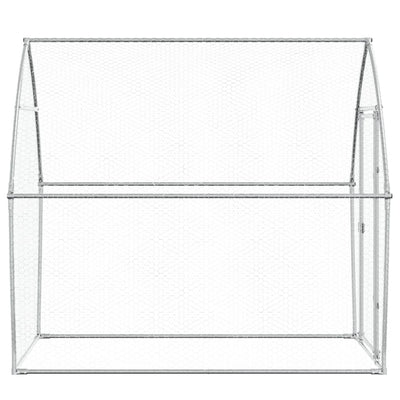 Chicken Cage Silver 200x105x182 cm Galvanised Steel