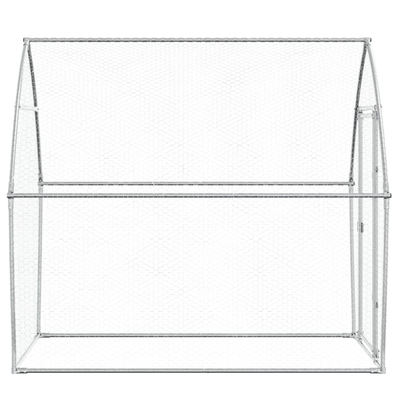 Chicken Cage Silver 200x105x182 cm Galvanised Steel