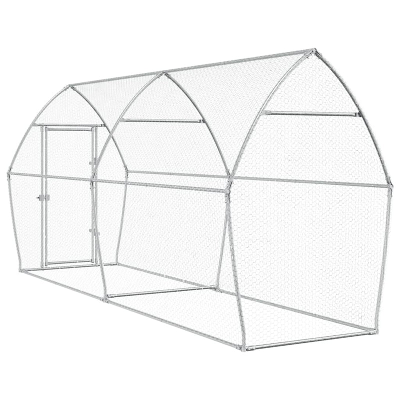 Chicken Cage Silver 400x105x182 cm Galvanised Steel