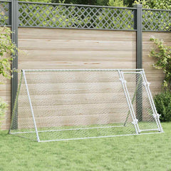 vidaXL Chicken Cage Silver 200x105x91 cm Galvanised Steel 1