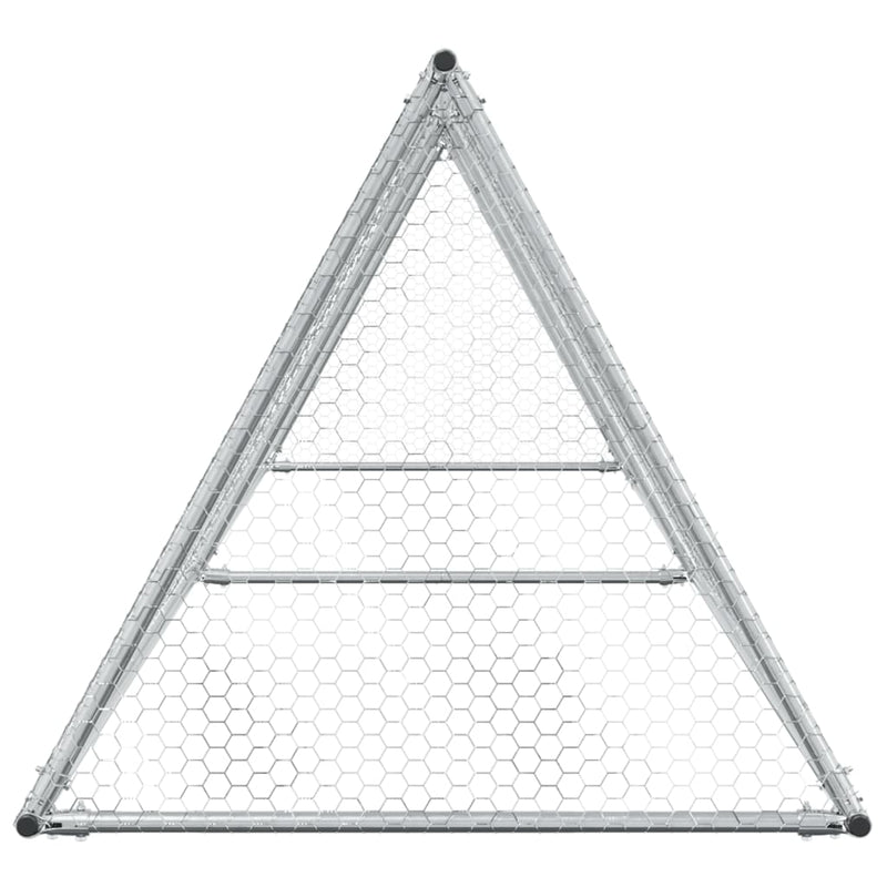 Chicken Cage Silver 400x105x91 cm Galvanised Steel