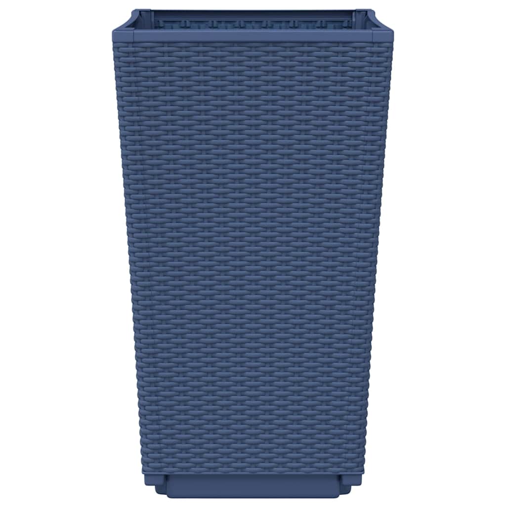 vidaXL Garden Planters 2 pcs Blue Grey 32.5x32.5x57 cm PP 6
