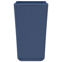 vidaXL Garden Planters 2 pcs Blue Grey 32.5x32.5x57 cm PP 6