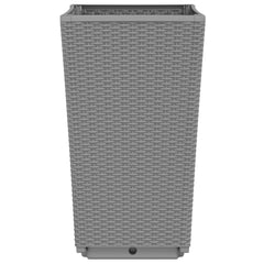 vidaXL Garden Planters 2 pcs Light Grey 32.5x32.5x57 cm PP 5