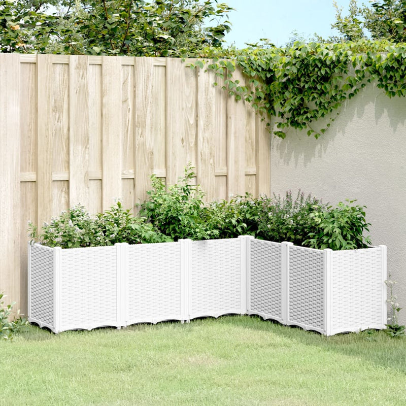 Garden Planter White 160x120x53 cm PP