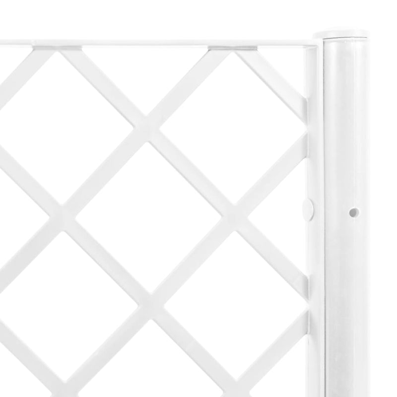 Garden Planter with Trellis White 160x40x140 cm PP