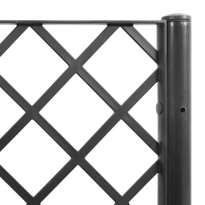 Garden Planter with Trellis Black 160x160x140 cm PP