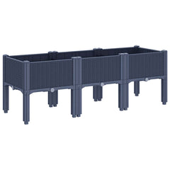 vidaXL Garden Planter with Legs Blue Grey 120x40x42 cm PP 5