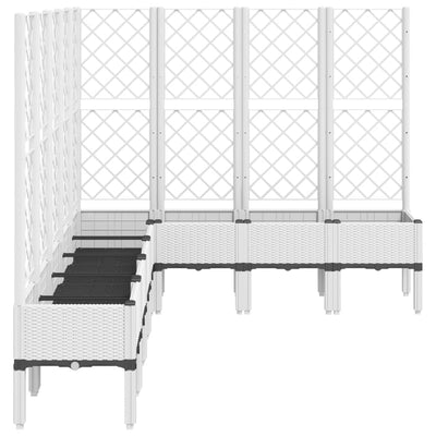 Garden Planter with Trellis White 200x160x142 cm PP