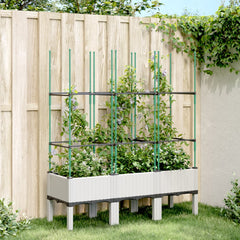 vidaXL Garden Planter with Trellis 80x40x142.5 cm PP
