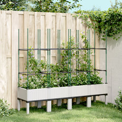 vidaXL Garden Planter with Trellis 80x40x142.5 cm PP
