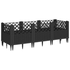 vidaXL Garden Planter | Black | PP (polypropylene) | 123.5x43.5x43.5 cm 2