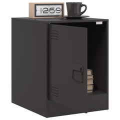 vidaXL Bedside Cabinets 2pcs Black 34.5x39x44 cm Steel 4