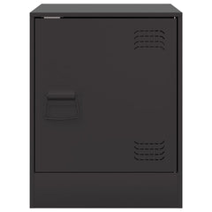 vidaXL Bedside Cabinets 2pcs Black 34.5x39x44 cm Steel 5