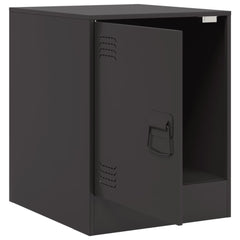 vidaXL Bedside Cabinets 2pcs Black 34.5x39x44 cm Steel 6