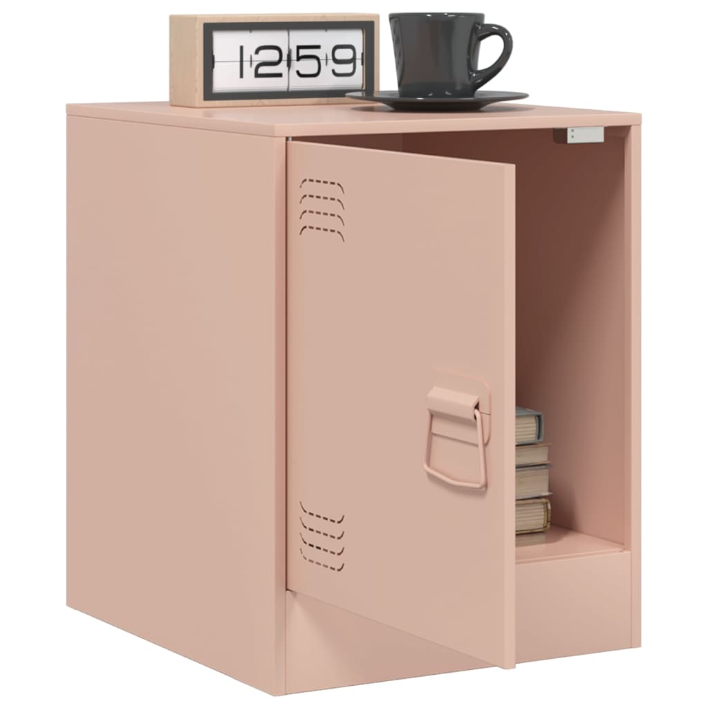 vidaXL Bedside Cabinets 2 pcs Pink 34.5x39x44 cm Steel 4