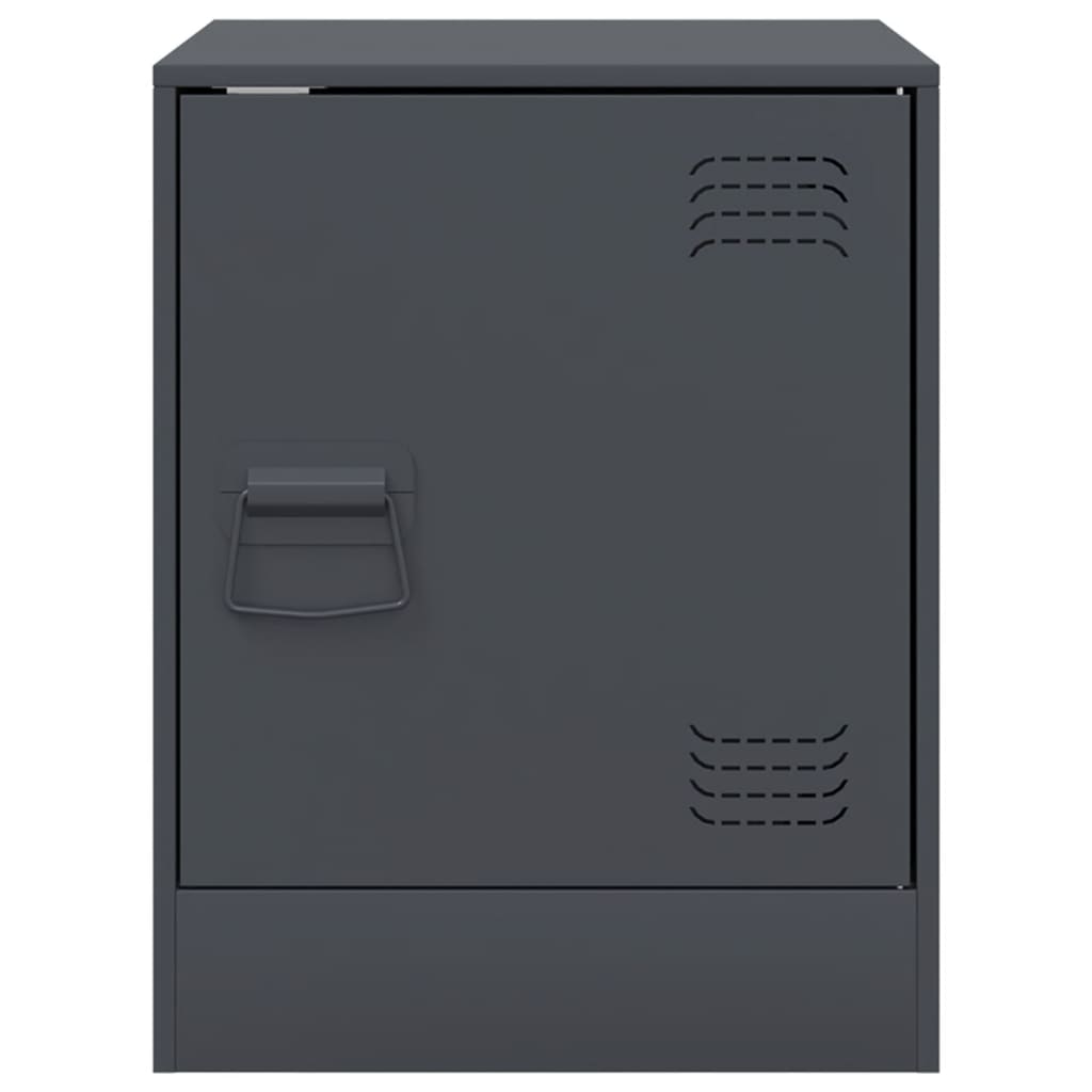 vidaXL Bedside Cabinets 2 pcs Anthracite 34.5x39x44 cm Steel 5