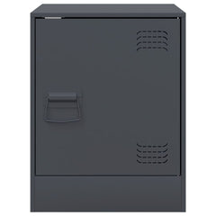 vidaXL Bedside Cabinets 2 pcs Anthracite 34.5x39x44 cm Steel 5