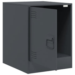 vidaXL Bedside Cabinets 2 pcs Anthracite 34.5x39x44 cm Steel 6