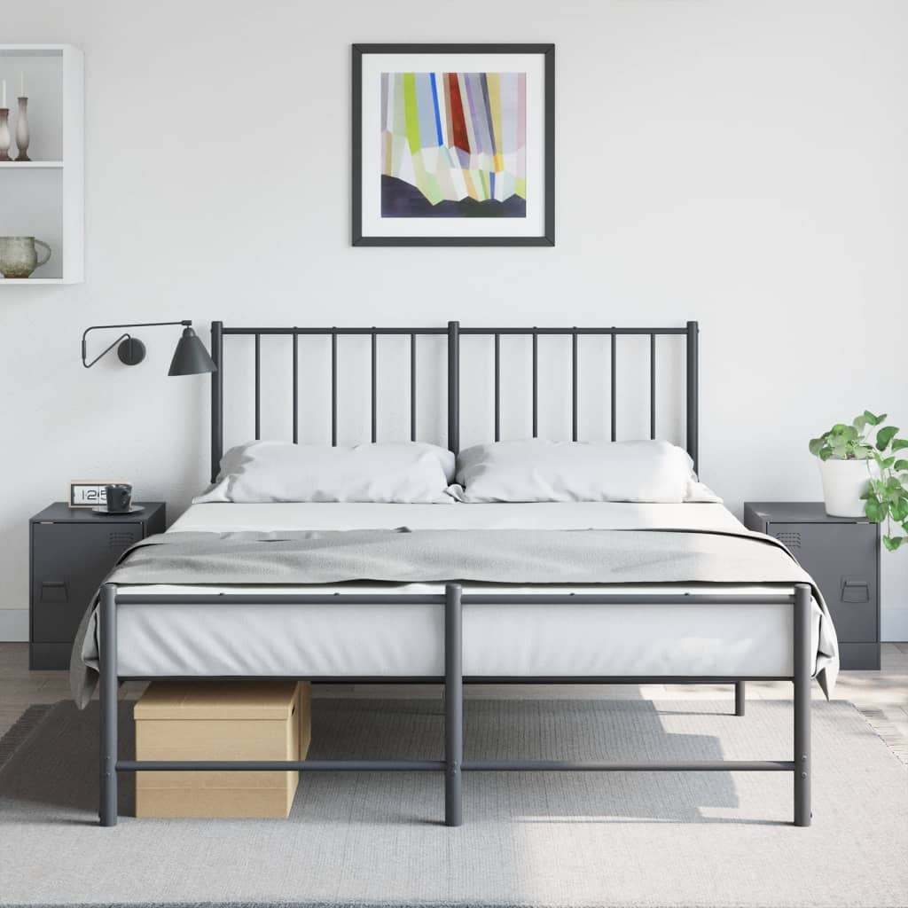 vidaXL Bedside Cabinets 2 pcs Anthracite 34.5x39x44 cm Steel 1