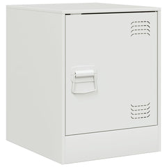 vidaXL Bedside Cabinet White 34.5x39x44 cm Steel 2