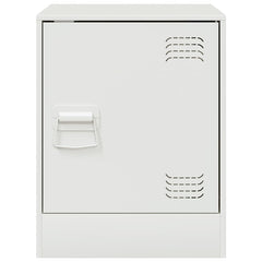 vidaXL Bedside Cabinet White 34.5x39x44 cm Steel 6