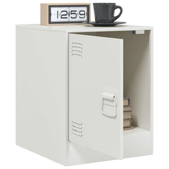 vidaXL Bedside Cabinets 2 pcs White 34.5x39x44 cm Steel 4