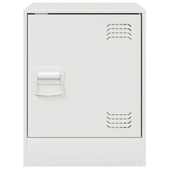 vidaXL Bedside Cabinets 2 pcs White 34.5x39x44 cm Steel 5