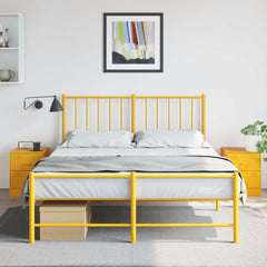vidaXL Bedside Cabinets 2 pcs Yellow 34.5x39x44 cm Steel 1