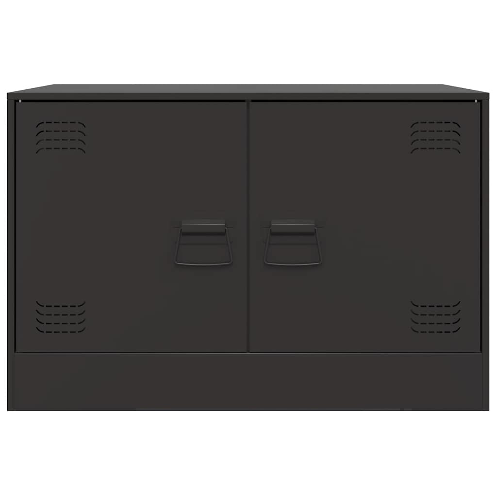 vidaXL TV Cabinets 2pcs Black 67x39x44 cm Steel 6