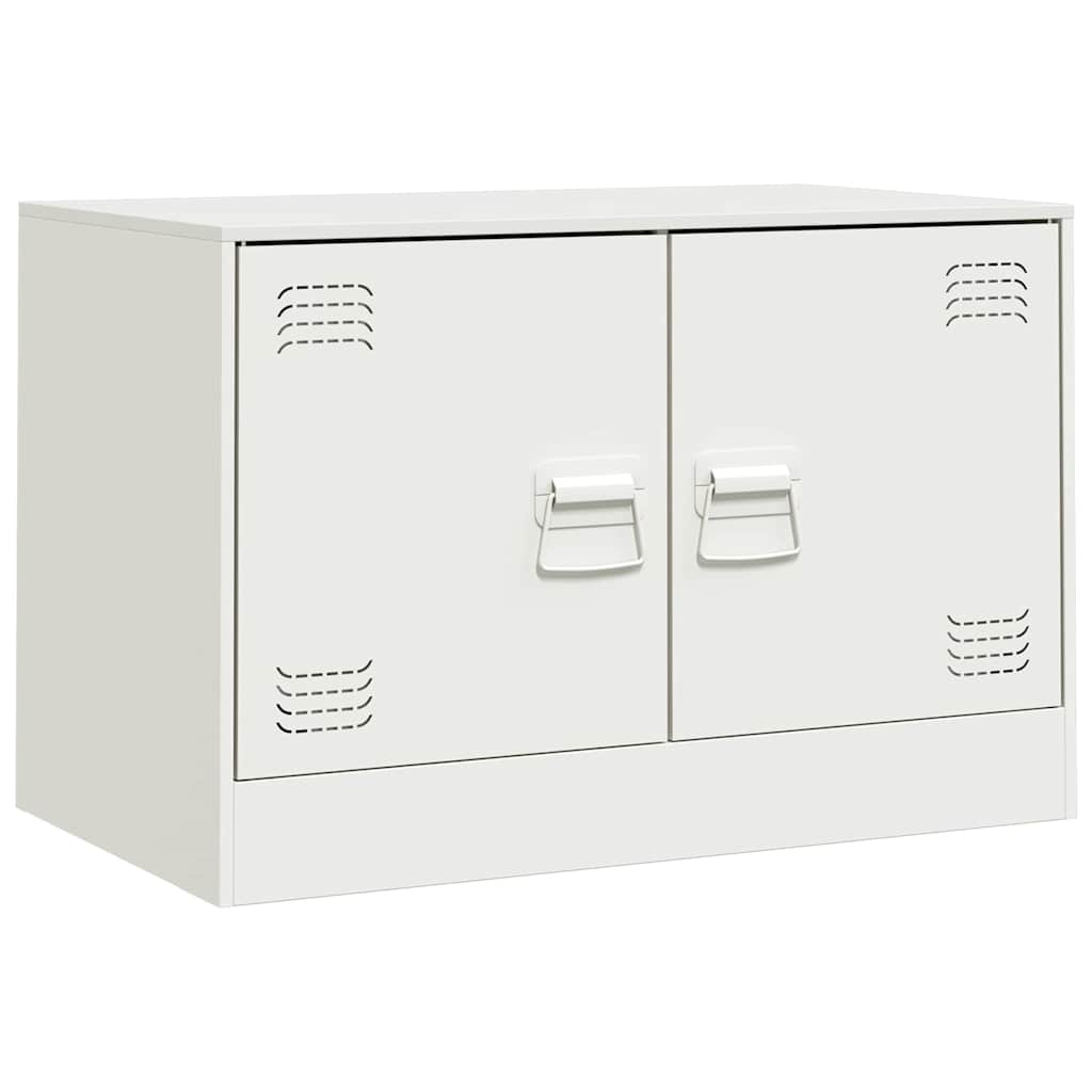 vidaXL TV Cabinet White 67x39x44 cm Steel 2