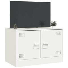 vidaXL TV Cabinet White 67x39x44 cm Steel 5