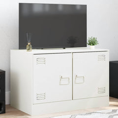 vidaXL TV Cabinet White 67x39x44 cm Steel 1