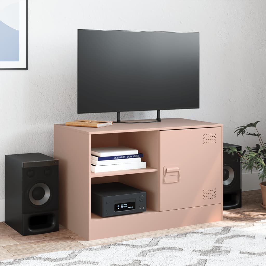 vidaXL TV Cabinet Pink 67x39x44 cm Steel 3
