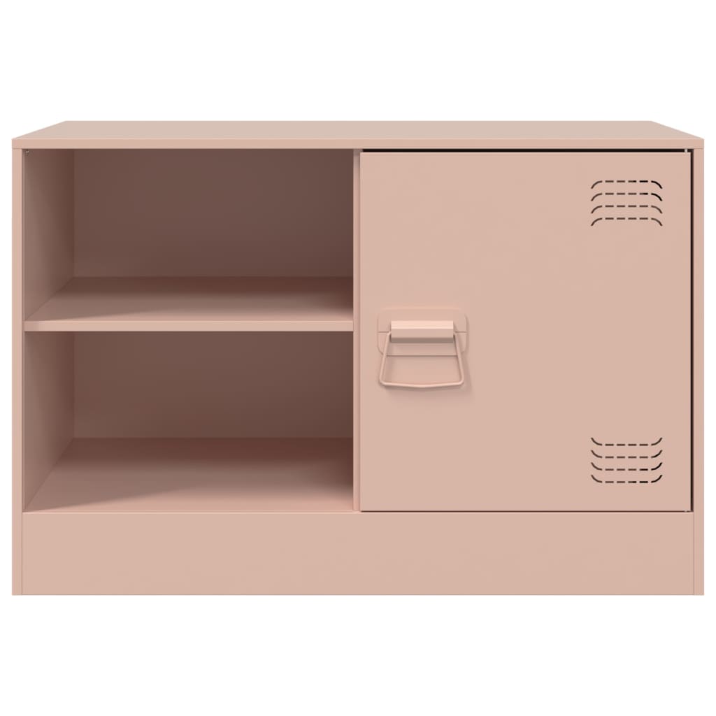 vidaXL TV Cabinet Pink 67x39x44 cm Steel 6