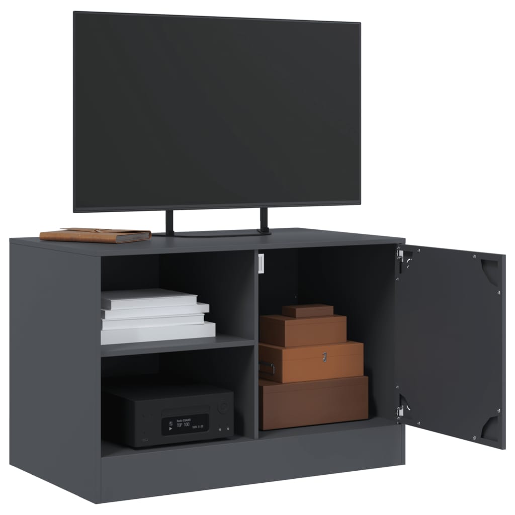 vidaXL TV Cabinet Anthracite 67x39x44 cm Steel 5
