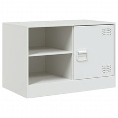 vidaXL TV Cabinet White 67x39x44 cm Steel 2