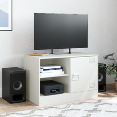 vidaXL TV Cabinet White 67x39x44 cm Steel 3