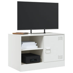 vidaXL TV Cabinet White 67x39x44 cm Steel 4