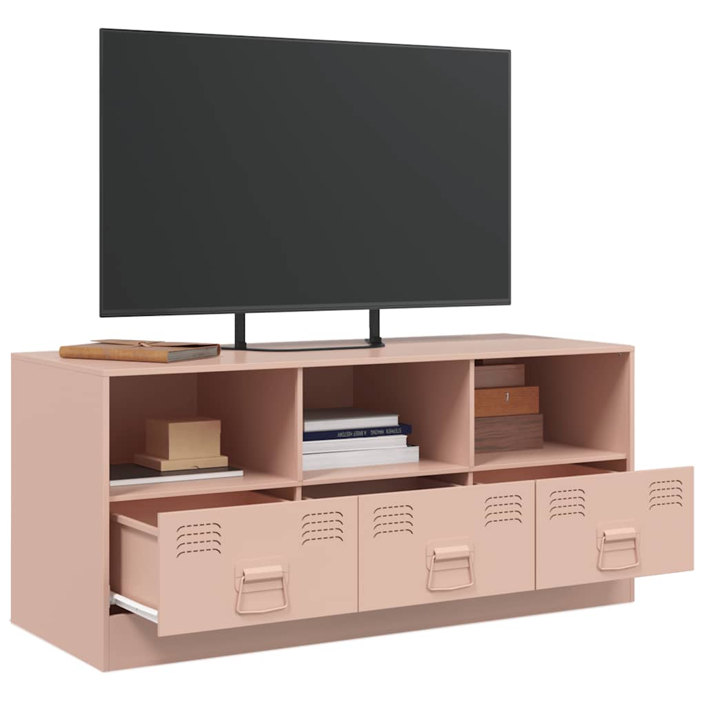 vidaXL TV Cabinet Pink 99x39x44 cm Steel 5