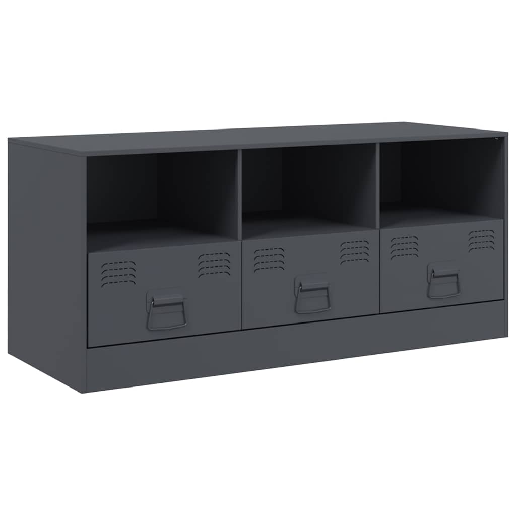 vidaXL TV Cabinet Anthracite 99x39x44 cm Steel 2
