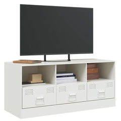 vidaXL TV Cabinet White 99x39x44 cm Steel 4