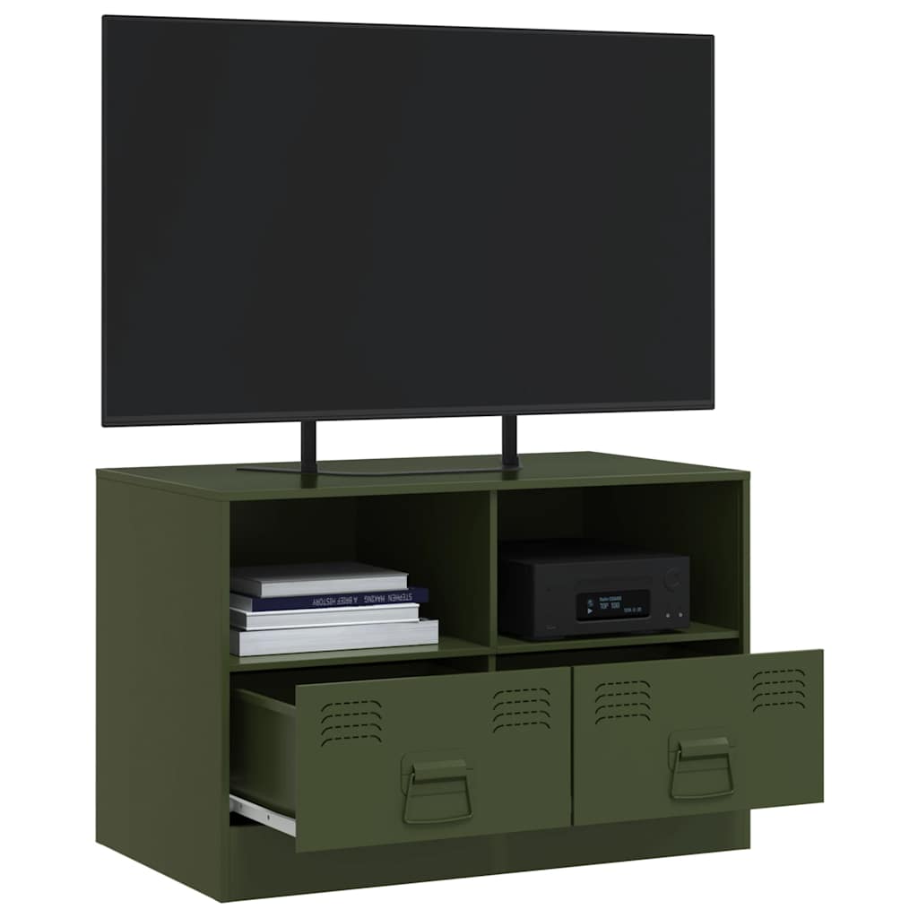 vidaXL TV Cabinet Olive Green 67x39x44 cm Steel 5