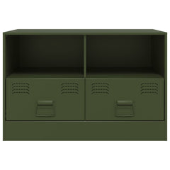 vidaXL TV Cabinet Olive Green 67x39x44 cm Steel 6