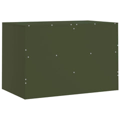 TV Cabinet 67x39x44 cm Steel Olive green 1