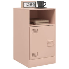 vidaXL Bedside Cabinets 2pcs Pink 34.5x39x62 cm Steel 3