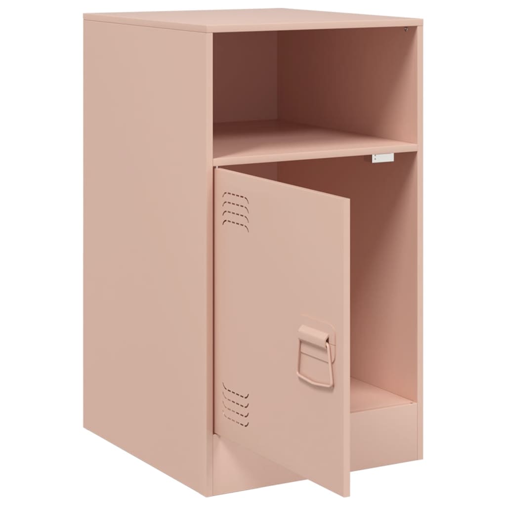 vidaXL Bedside Cabinets 2pcs Pink 34.5x39x62 cm Steel 6